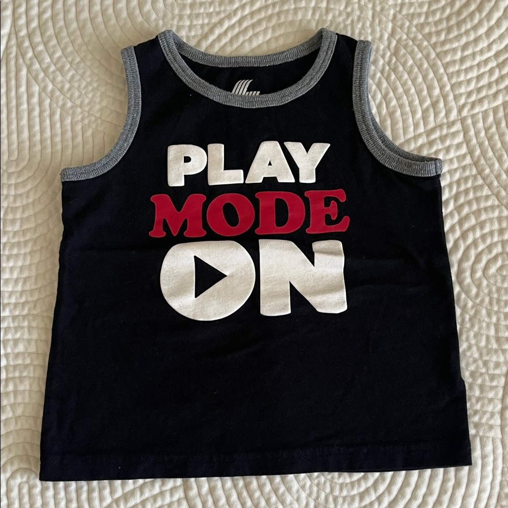 Play Mode On Kids Tank Top - Black